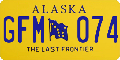 AK license plate GFM074