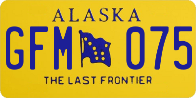AK license plate GFM075
