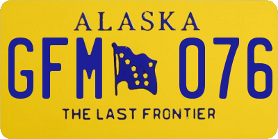 AK license plate GFM076