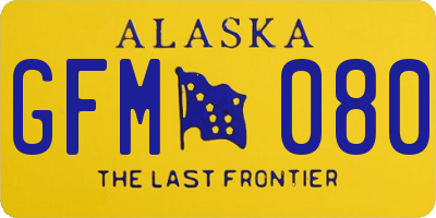 AK license plate GFM080