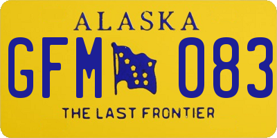 AK license plate GFM083