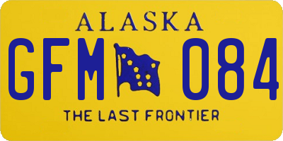 AK license plate GFM084