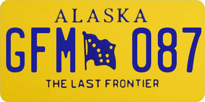 AK license plate GFM087