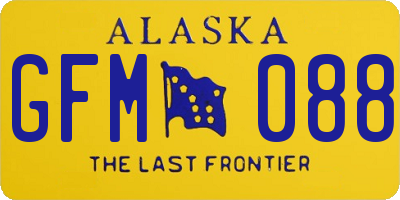 AK license plate GFM088