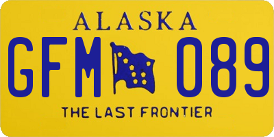 AK license plate GFM089