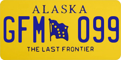AK license plate GFM099
