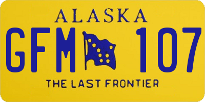 AK license plate GFM107