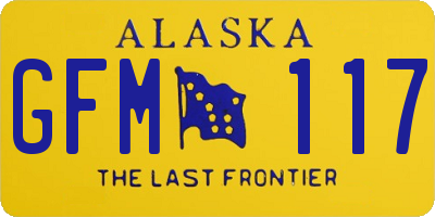 AK license plate GFM117
