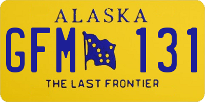 AK license plate GFM131