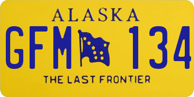 AK license plate GFM134
