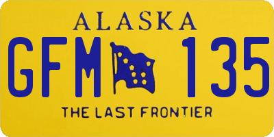 AK license plate GFM135