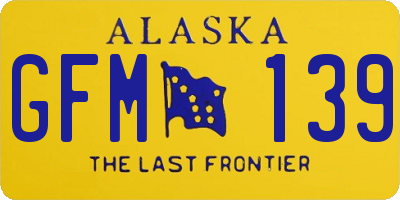 AK license plate GFM139