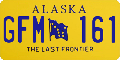 AK license plate GFM161
