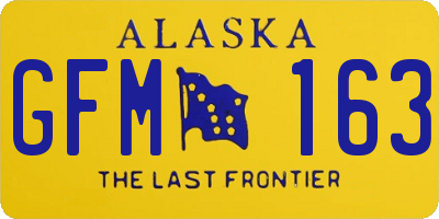 AK license plate GFM163