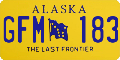 AK license plate GFM183