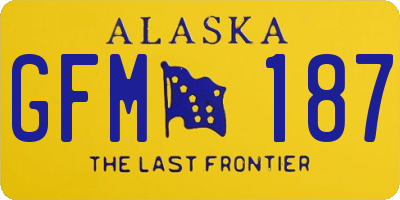AK license plate GFM187