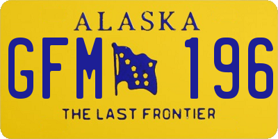 AK license plate GFM196
