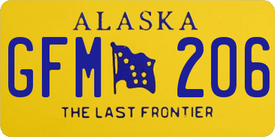 AK license plate GFM206