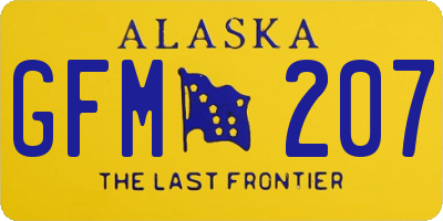 AK license plate GFM207