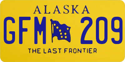 AK license plate GFM209