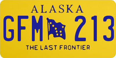 AK license plate GFM213
