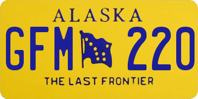 AK license plate GFM220