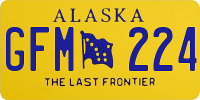 AK license plate GFM224