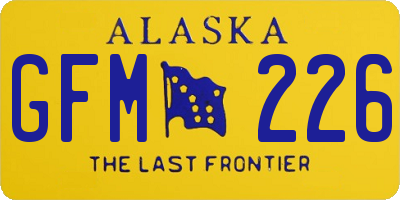 AK license plate GFM226