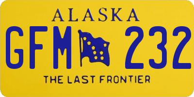 AK license plate GFM232