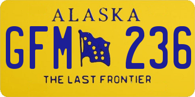 AK license plate GFM236
