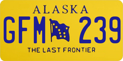 AK license plate GFM239