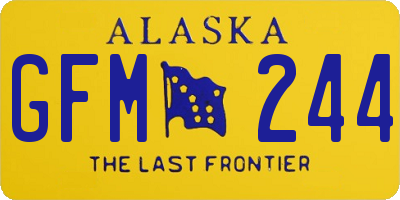 AK license plate GFM244