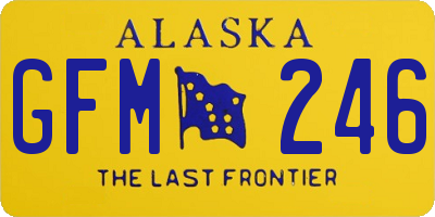 AK license plate GFM246