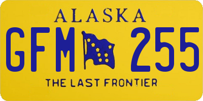 AK license plate GFM255