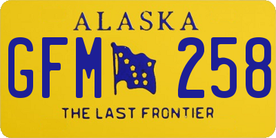 AK license plate GFM258