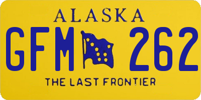 AK license plate GFM262