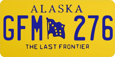 AK license plate GFM276