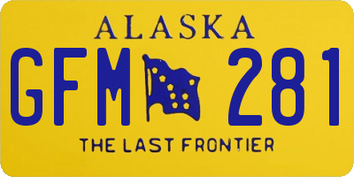 AK license plate GFM281