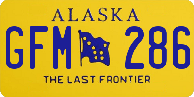 AK license plate GFM286