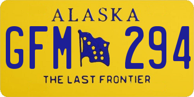 AK license plate GFM294