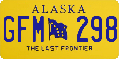 AK license plate GFM298