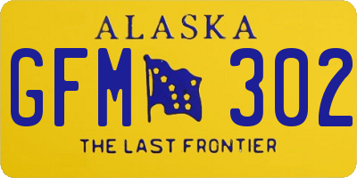 AK license plate GFM302