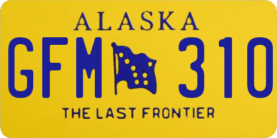 AK license plate GFM310