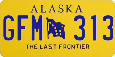 AK license plate GFM313