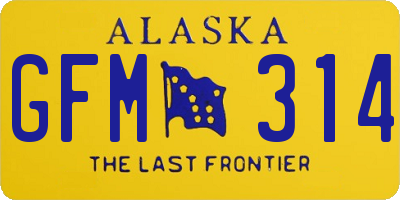 AK license plate GFM314