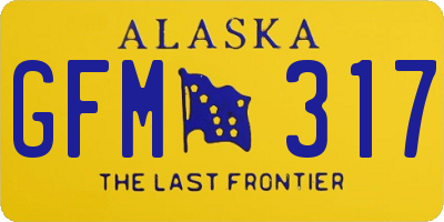 AK license plate GFM317