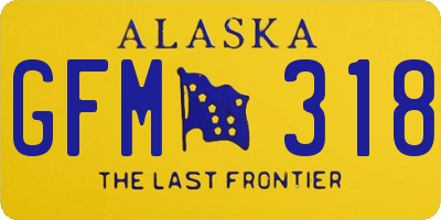 AK license plate GFM318