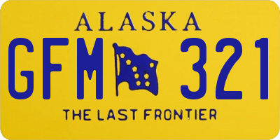 AK license plate GFM321