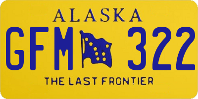 AK license plate GFM322