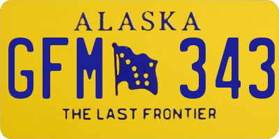 AK license plate GFM343